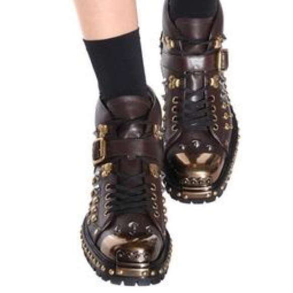 MIU MIU Studded Combat Boot NEW Black size EU 40 - Picture 3 of 13